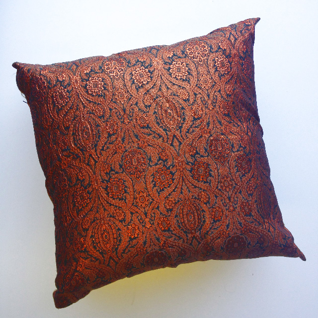 CUSHION, Indian - Rust Brown 50cm